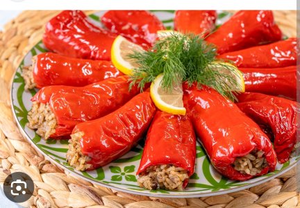 Stuffed Red Peppers with Olive Oil