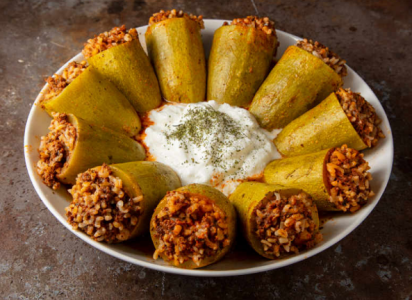 Stuffed Zucchini with Olive Oil