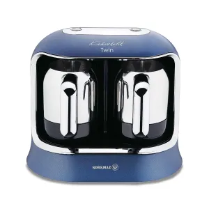 Korkmaz Kahvekolik Twin Azura/Chrome Automatic Coffee Machine