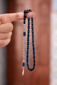 Osmanlı Modeli Ateşi Sıkma Kehribar Gümüş Tesbih – El Yapımı, Doğal Taş ve Geleneksel Tasarım