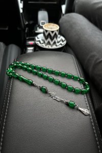 Kişiye Özel Gümüş Tasarım Ateş-i Kehribar Tesbih – El Yapımı ve Anlamlı