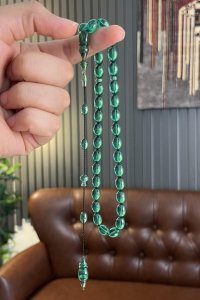 Usta İşi Sistemli Ateş-i Kehribar Tesbih – El Yapımı Akıcı Tasarım