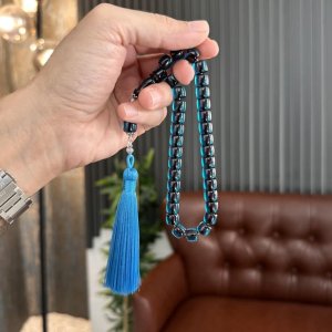 Bilek Boy Özel Saçak Püsküllü Sıkma Kehribar Tesbih – El Yapımı & Şık Tasarım