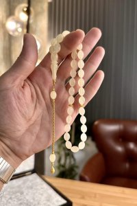 Yeni Model Altın Püskül Süzme Damla Kehribar Tesbih – Dergah Ustalığıyla