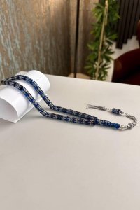 Harikulade Gümüş İşlemeli Sıkma Kehribar Tesbih – El Yapımı, Doğal Taş Tesbih