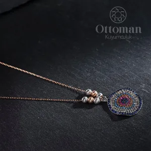 Gökkuşağı Gümüş Bayan Kolye