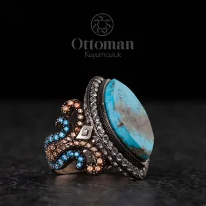 Firuze Gümüş Bayan Yüzüğü