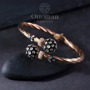 Elmas Montür 925 Ayar Gümüş Bileklik