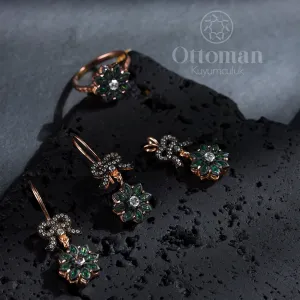 Damla Gümüş Bayan Set 925 Ayar Gümüş Özel Tasarım