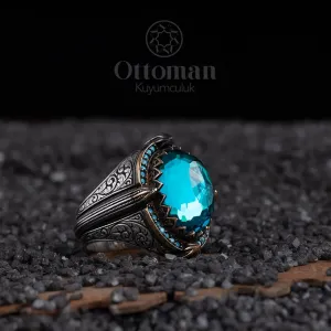 Gümüş takılar ve yüzükler ve aksesuarlar  925 Ayar gümüş  Özel tasarım el sanatı yüzükler ve diğer takılar Oğuz Kağan Yüzük Modeli