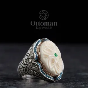 Gümüş takılar ve yüzükler ve aksesuarlar  925 Ayar gümüş  Özel tasarım el sanatı yüzükler ve diğer takılar El İşi Fil Dişi