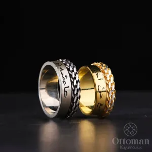 Özel Tasarım Gümüş Çift Burgu Alyans 925 Ayar Gümüş