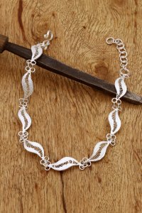 Gümüş takılar ve aksesuarlar - bilezik ve bileklik Telkari İşlemeli Gümüş Bileklik 238