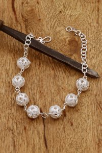 Gümüş takılar ve aksesuarlar - bilezik ve bileklik Toplu Model Telkari İşlemeli Gümüş Bileklik 246