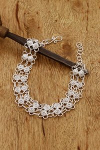 Gümüş takılar ve aksesuarlar - bilezik ve bileklik Bereket Modeli Telkari İşlemeli Gümüş Bileklik 274