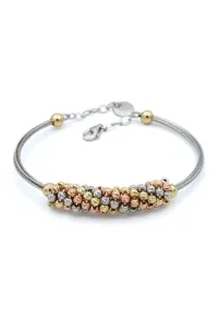 Gümüş takılar ve aksesuarlar - bilezik ve bileklik Dorika Modeli Altın Yaldızlı Roz Gümüş Bilezik 108