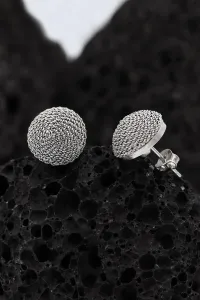 Gümüş takılar ve aksesuarlar - bayan küpeler El İşi Sarmalı Telkari Gümüş Küpe 210