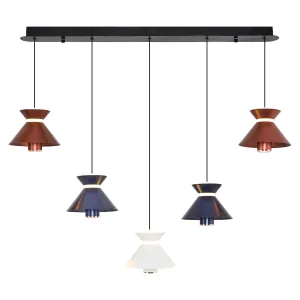 Özcan Lighting 2803-5AS 5-Lamp Series LED Pendant Light