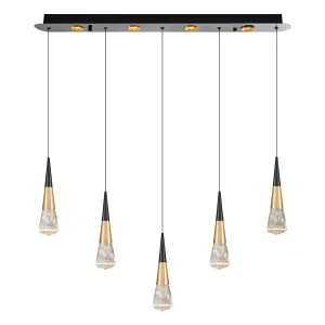 ثريا أوزجان 2817-5AS - خمس وحدات إضاءة LED بتصميم خطي عصري