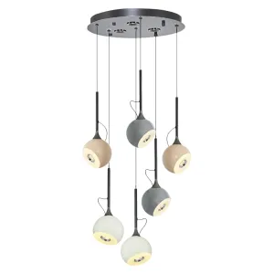 Özcan Lighting 2822-6A 6-Light Decorative LED Pendant Chandelier