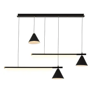 Özcan Lighting 3130-3A 3-Lights Metal Bell Pendant Chandelier