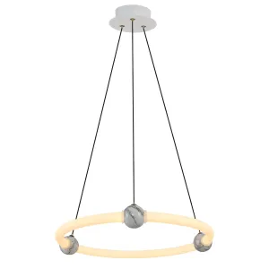 Özcan Lighting 3155-1A Round Single LED Pendant Chandelier