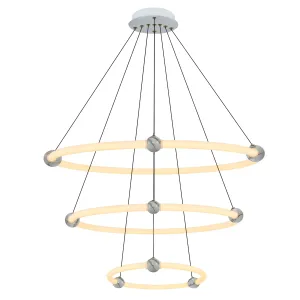 Özcan Lighting 3155-3A Round 3-Light LED Pendant Chandelier