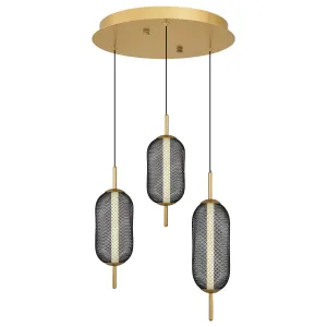 Özcan Lighting 3227-3A 3-Lamp Decorative LED Pendant Chandelier