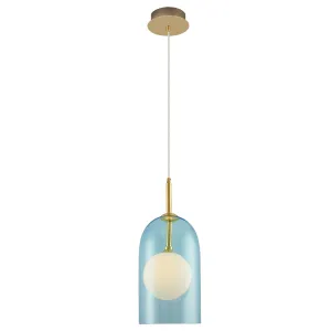 Özcan Lighting 4738-2A Single Long Glass Pendant Chandelier