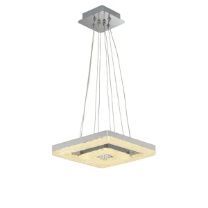 Özcan Lighting 5633-1A Single Square Modern LED Pendant Chandelier