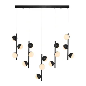 Özcan Lighting 5675-15S 15-Light Rowed Globe Modern LED Chandelier