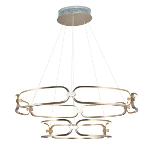 Özcan Lighting 5690-3A 2-Piece Round Decorative LED Chandelier
