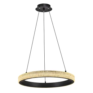 Özcan Lighting 5698-1B Round Acrylic Pendant Chandelier