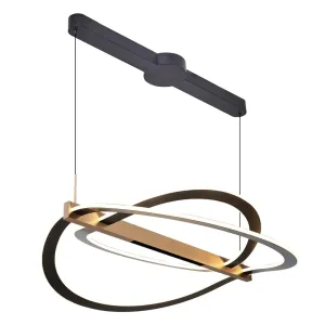 Özcan Lighting 5723-2A Double Round 60 cm and 80 cm LED Pendant Chandelier
