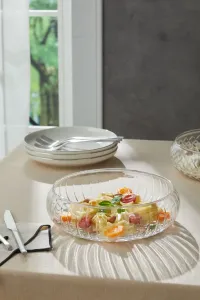 منتجات باشاباهتشه الزجاجية المنزلية ومجموعة الهدايا الزجاجية - وعاء سلطة جلاميس كبير الحجم