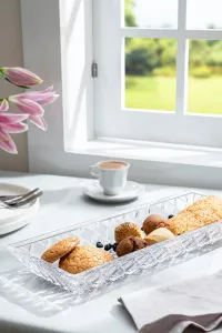 Paşabahçe Glass Homeware Products and Gift Glassware Collections Glamis Glass Cage Rectangular Serving Tray