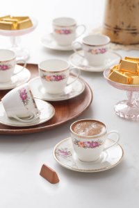 Kütahya Porcelain Bonekalipso 12-Piece 6-Person Coffee Set