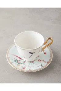 طقم فناجين الشاي English Home Sakura Dream من نيو بون الصين باللون الوردي