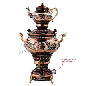 Authentic Copper Tea and Coffee Cup Sets. Gift Tea - Coffee Cup Sets. Erzincan Copper Samovar – Electric