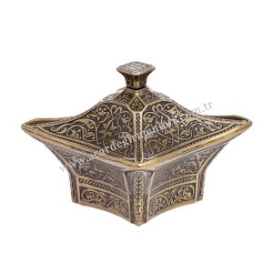 Authentic Copper Tea and Coffee Cup Sets. Gift Tea - Coffee Cup Sets. Sugar Bowl – Large Square