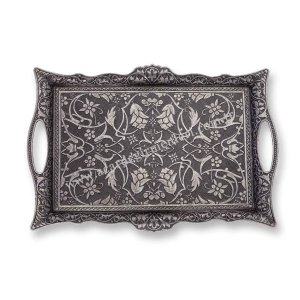 طقم شاي وقهوة نحاسي أصيل. أطقم شاي - قهوة هدايا. طقم شاي مع صينية – تصميم مربع