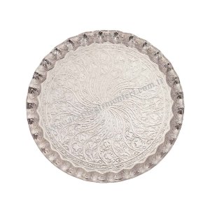 طقم شاي وقهوة نحاسي أصيل. أطقم شاي - قهوة هدايا. طقم شاي مع صينية – جديد متموج