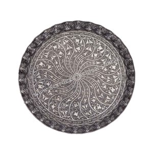 طقم شاي وقهوة نحاسي أصيل. أطقم شاي - قهوة هدايا. طقم شاي مع صينية – جديد متموج