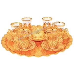 Authentic Copper Tea and Coffee Cup Sets. Gift Tea - Coffee Cup Sets. Tea Set with Tray – Ottoman