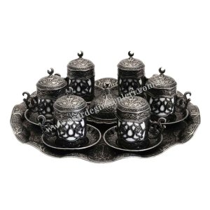 Authentic Copper Tea and Coffee Cup Sets. Gift Tea - Coffee Cup Sets. Six-Piece Coffee Set – Sultan