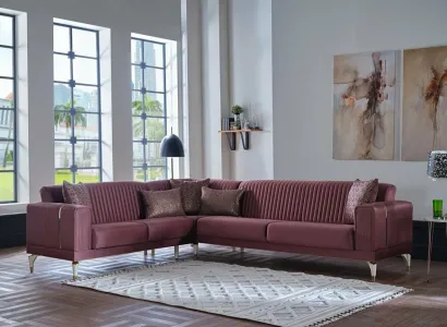 Perissa Corner Sofa (K+3+2) Dusty Rose