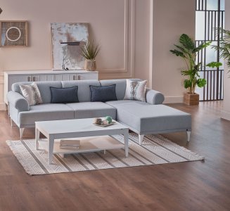 Bianco Left Corner Sofa (Long Seat + 2-Seater)