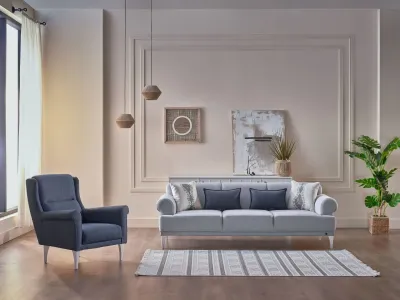 Bianco Üçlü Koltuk Yeşil