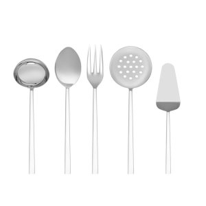 The Hisar Tulip 5-Piece Stainless Steel Serving Set