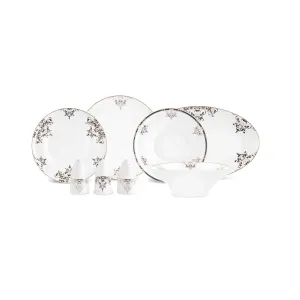 The Karaca Stream Bone Andre 53-Piece 12-Person Dinner Set Black